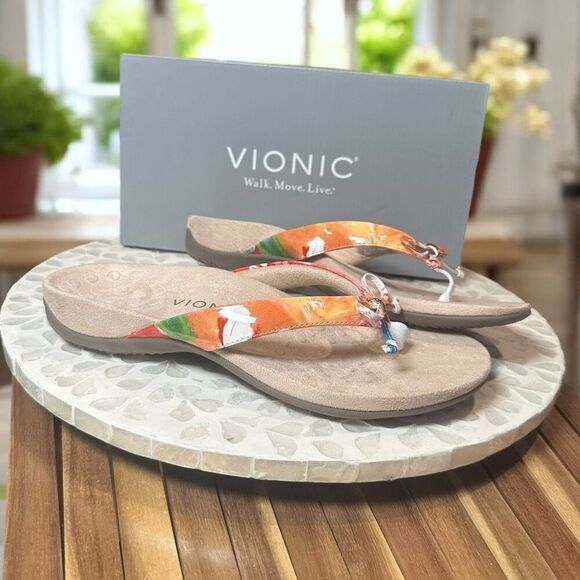 Vionic Cassie Orthotic Slip-On Sandals Arch Support Flip Flop Comfort Women’s 9 - Picture 4 of 13